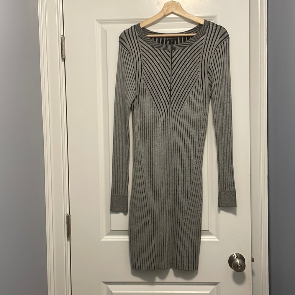 Large express gray sweater dress